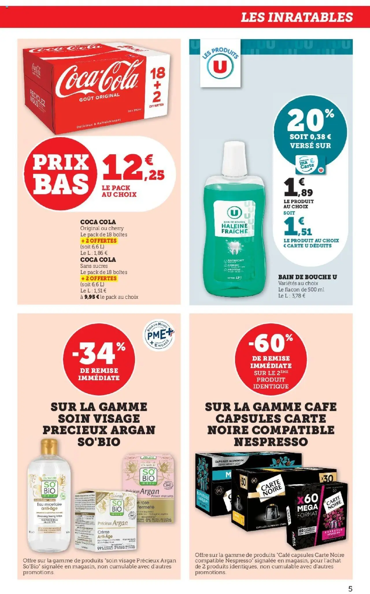 {H1} | Page: 5 | Produits: Eau micellaire, Bain de bouche, Coca cola, Crème