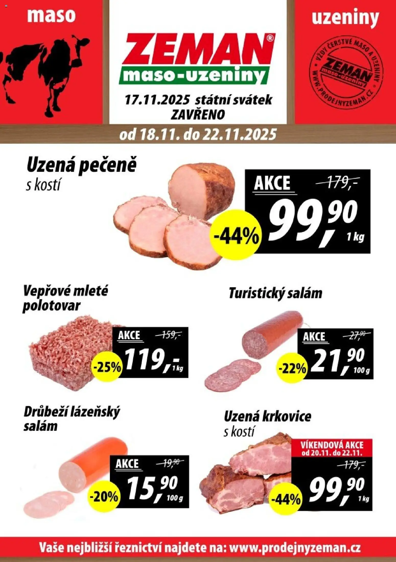 Prodejny Zeman leták - Plzeň od 18.11.2025 | Strana: 1