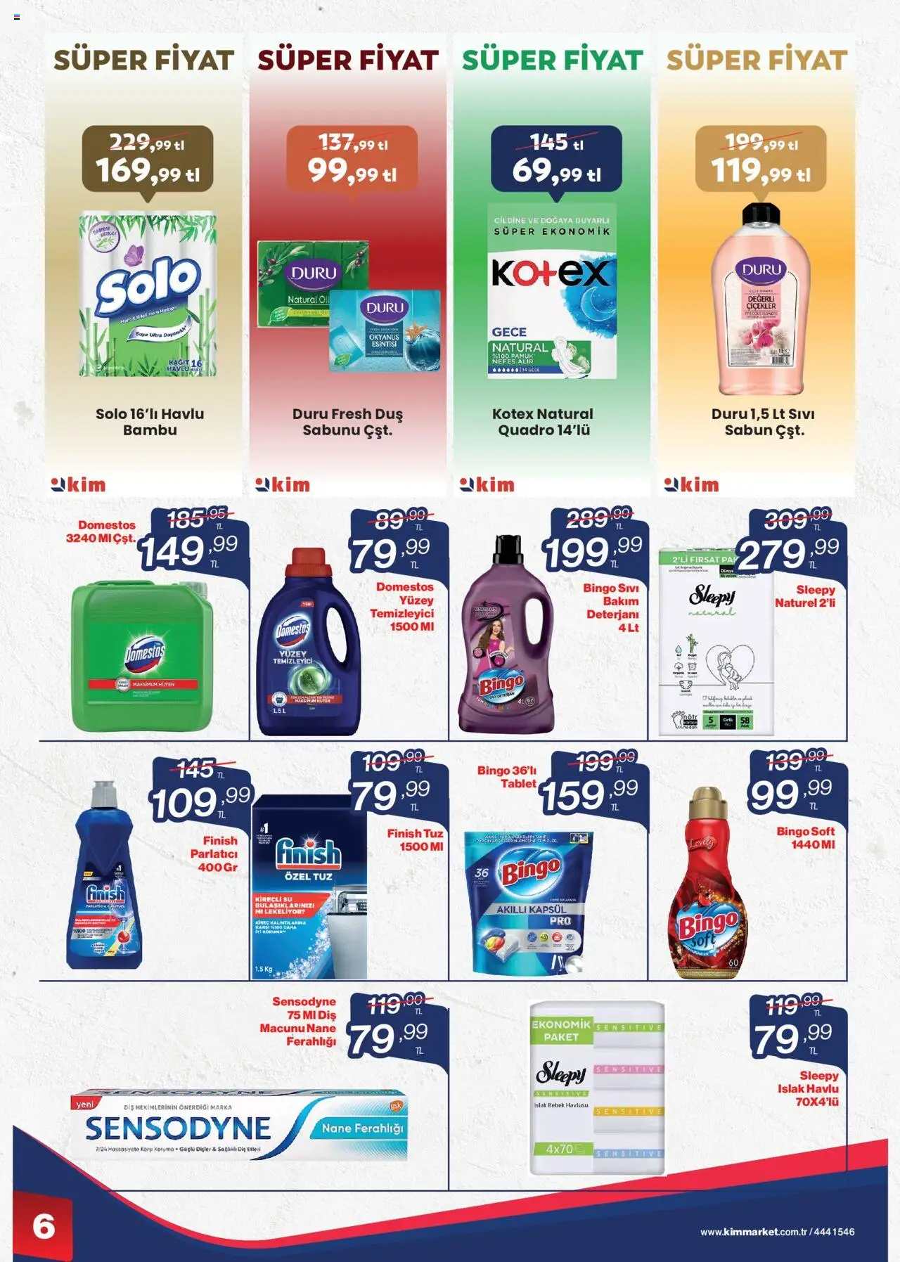 Kim Market Katalog - 15.08.2025 tarihinden itibaren geçerlidir | Sayfa: 6 | Ürünler: Sabun, Deterjan, Tuz, Nane