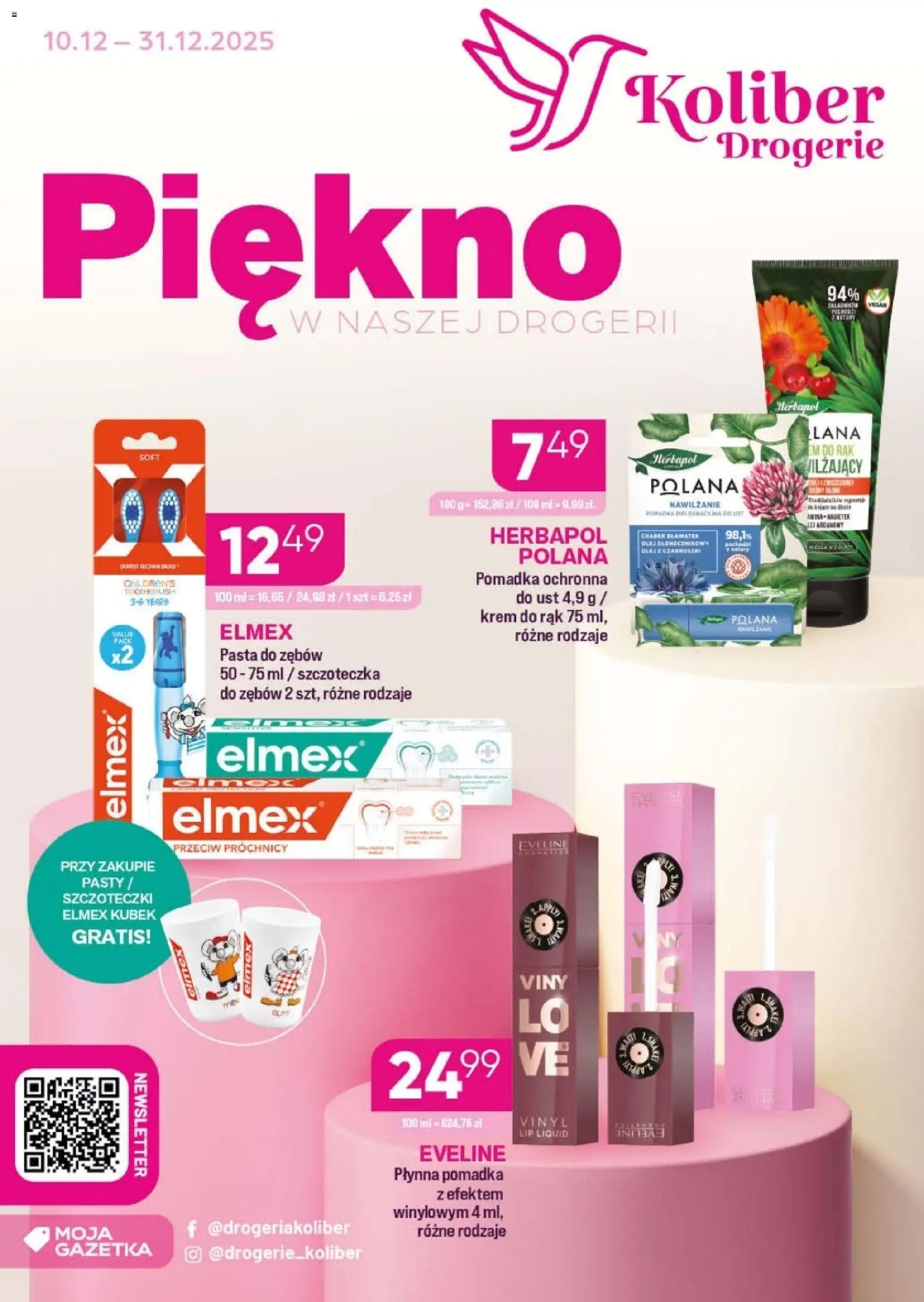 Koliber Gazetka od 10.12.2025 | Strona: 1 | Produkty: Olej słonecznikowy, Olej, Krem do rąk, Szczoteczka do zębów