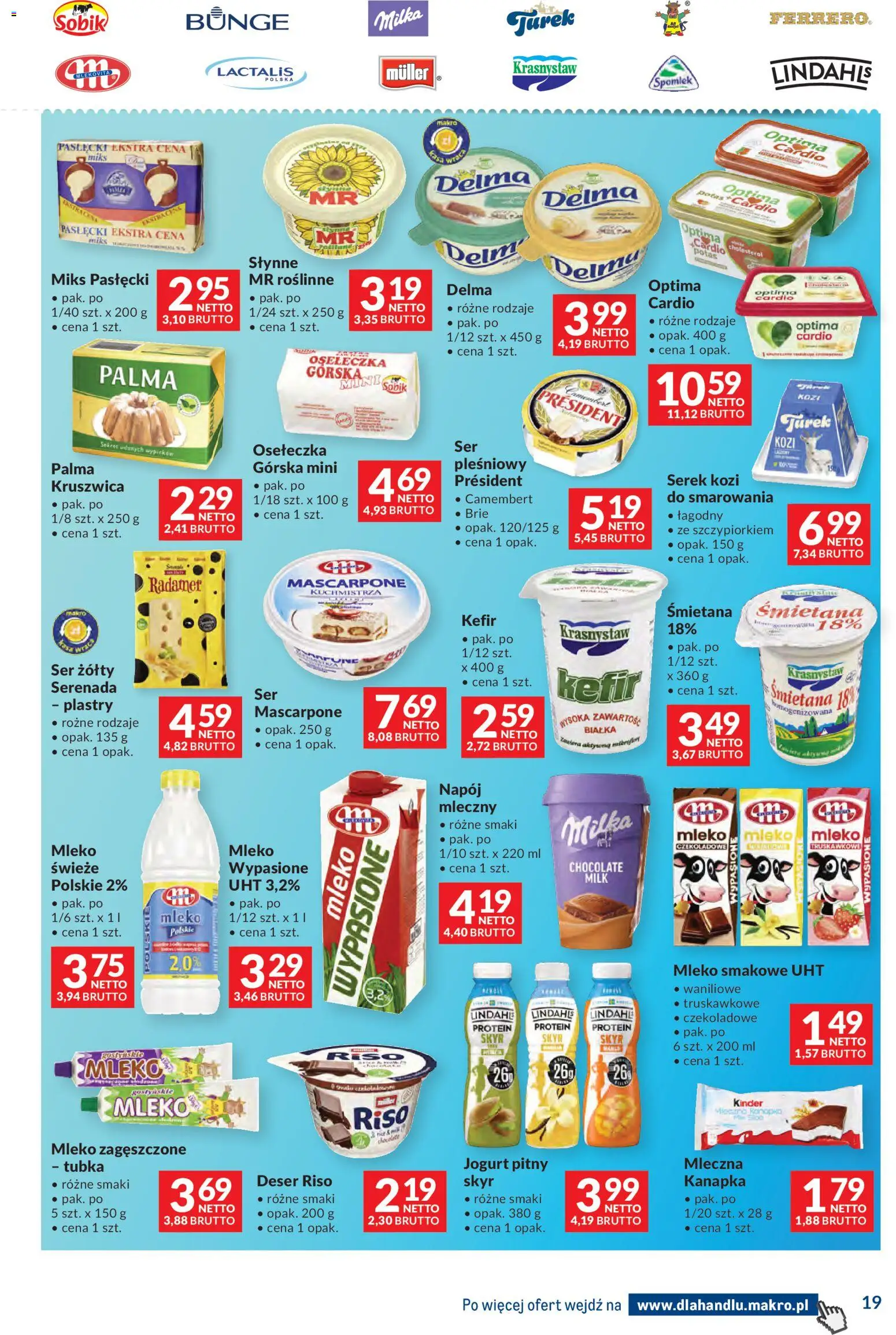 Makro Gazetka - Dystrybucja do sklepów od 27.12.2025 | Strona: 19 | Produkty: Kefir, Jogurt pitny, Jogurt, Śmietana 18
