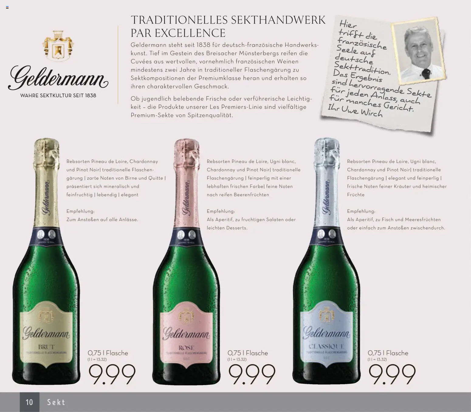 Edeka Struve Wein– und Spirituosen – gültig ab 14.11.2025 | Seite: 10 | Produkte: Sekt, Fisch, Birne