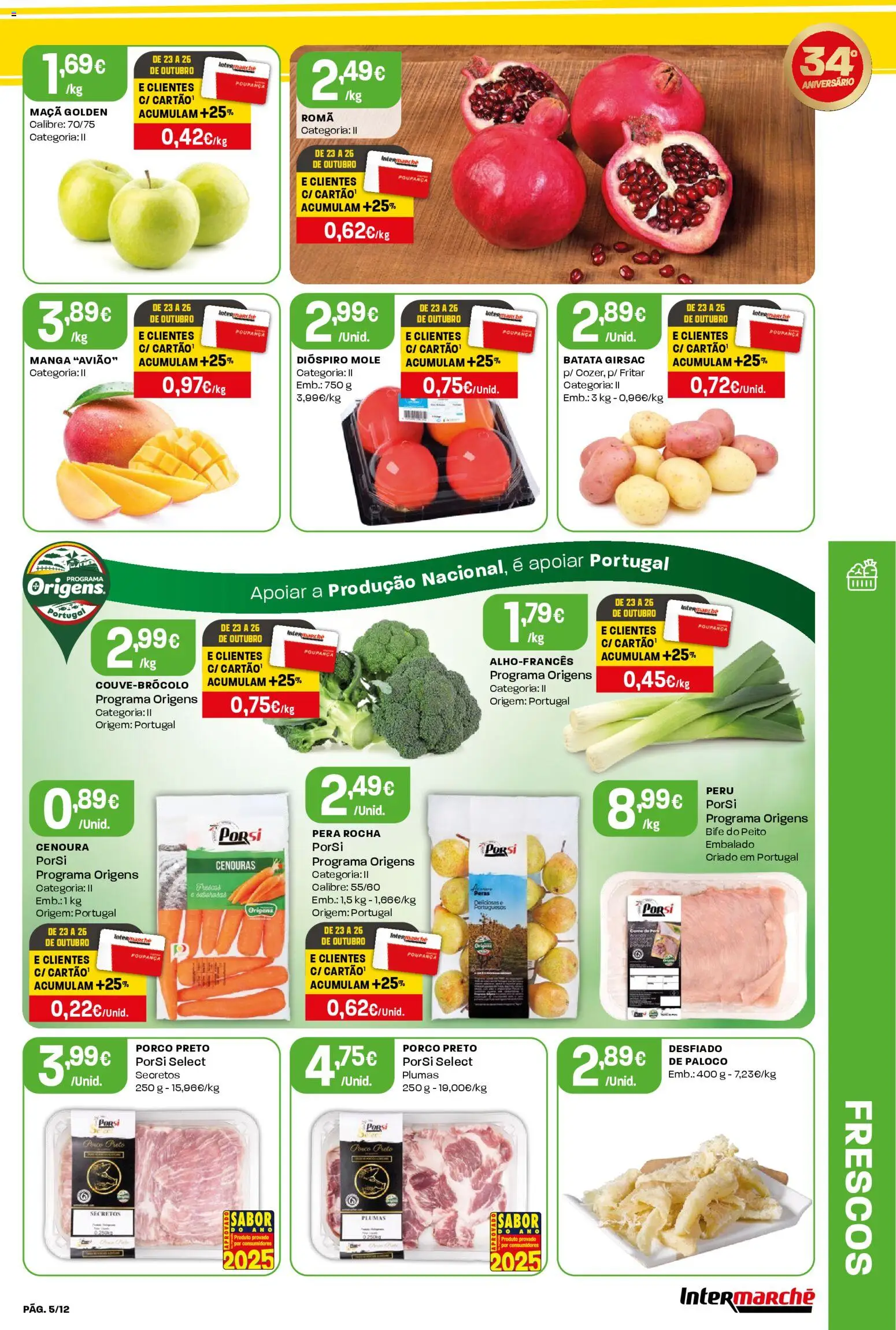 Intermarché Folheto Mini │ válido de 23.10.2025 | Página: 5 | Produtos: Batata, Peru, Maça, Cenoura