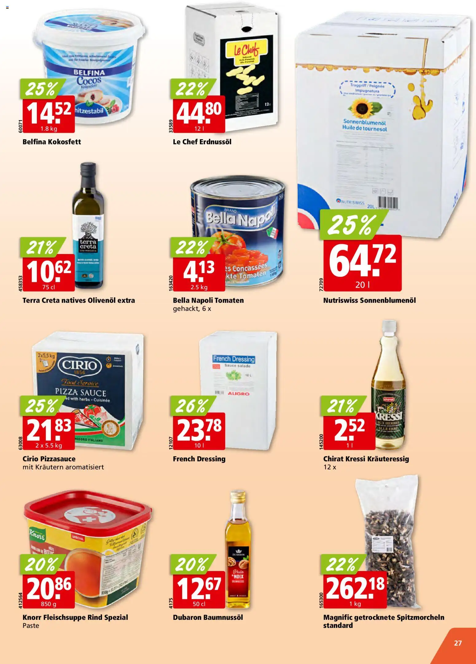 Aligro Aktionen Chavannes, Matran, Genf, Sitten – gültig ab 24.11.2025 | Seite: 27 | Produkte: Dressing, Pizza, Tomaten