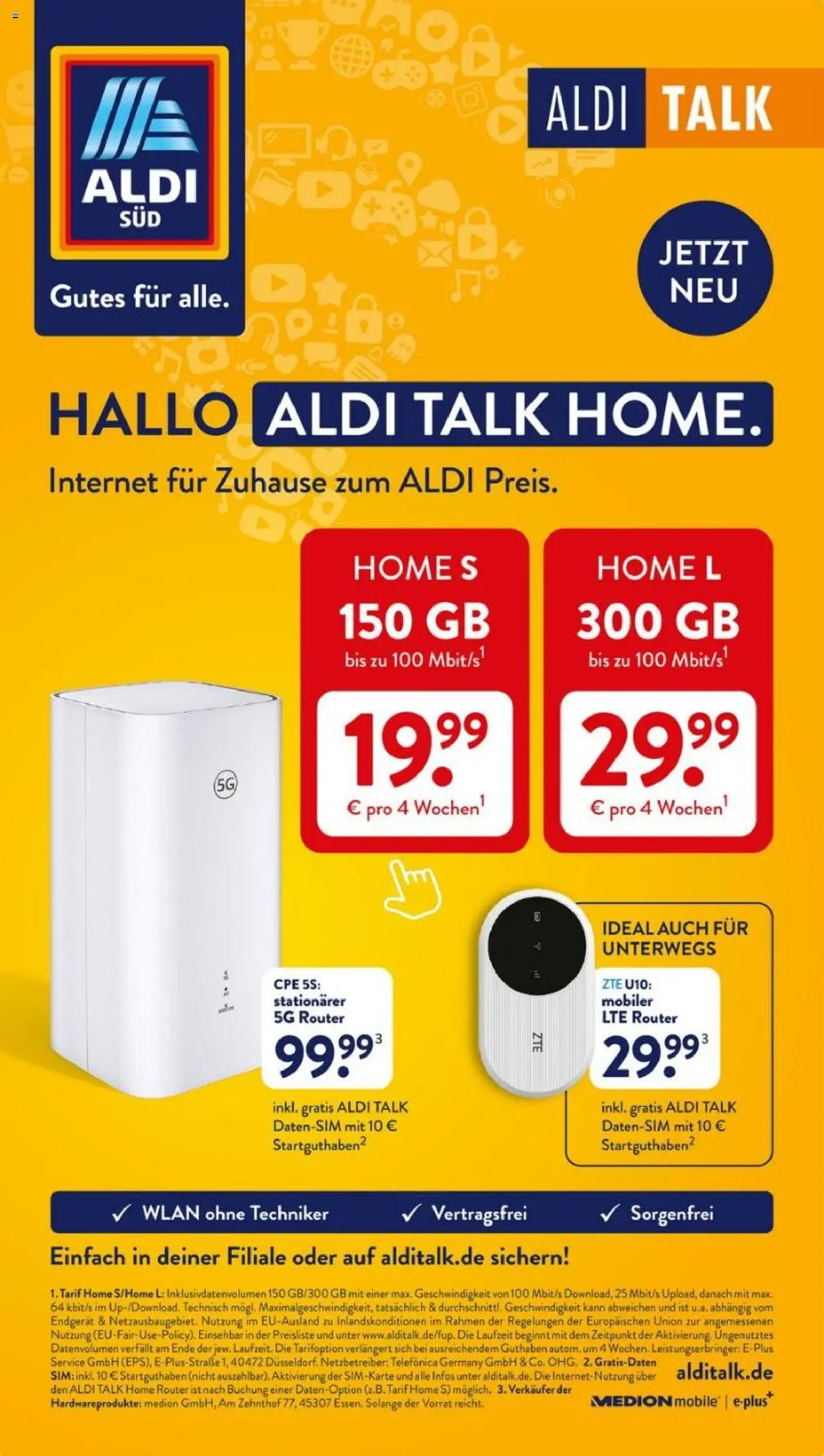 Aldi Süd Aldi Talk Home – gültig ab 06.10.2025 | Seite: 1
