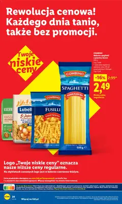 Pogląd oferty "COMBINO Makaron spaghetti z pszenicy durum, Makaron spaghetti z pszenicy durum, 500 g" - ważna od 13.04.2026 | Strona: 24 | Produkty: Kasza, Makaron spaghetti, Makaron, Jaja