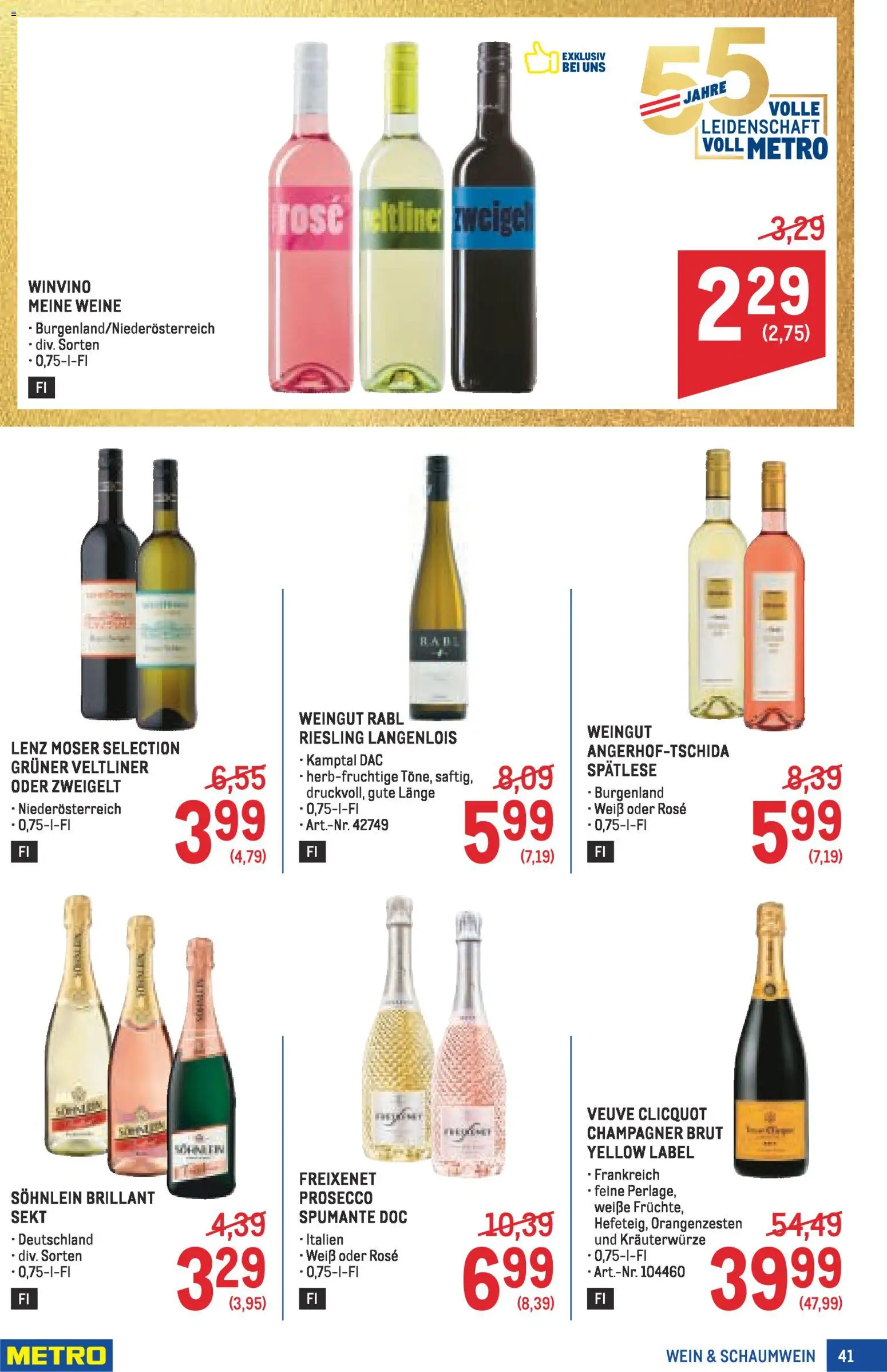 Metro angebote Profi gültig ab 30.04.2026 | Seite: 41 | Produkte: Wein