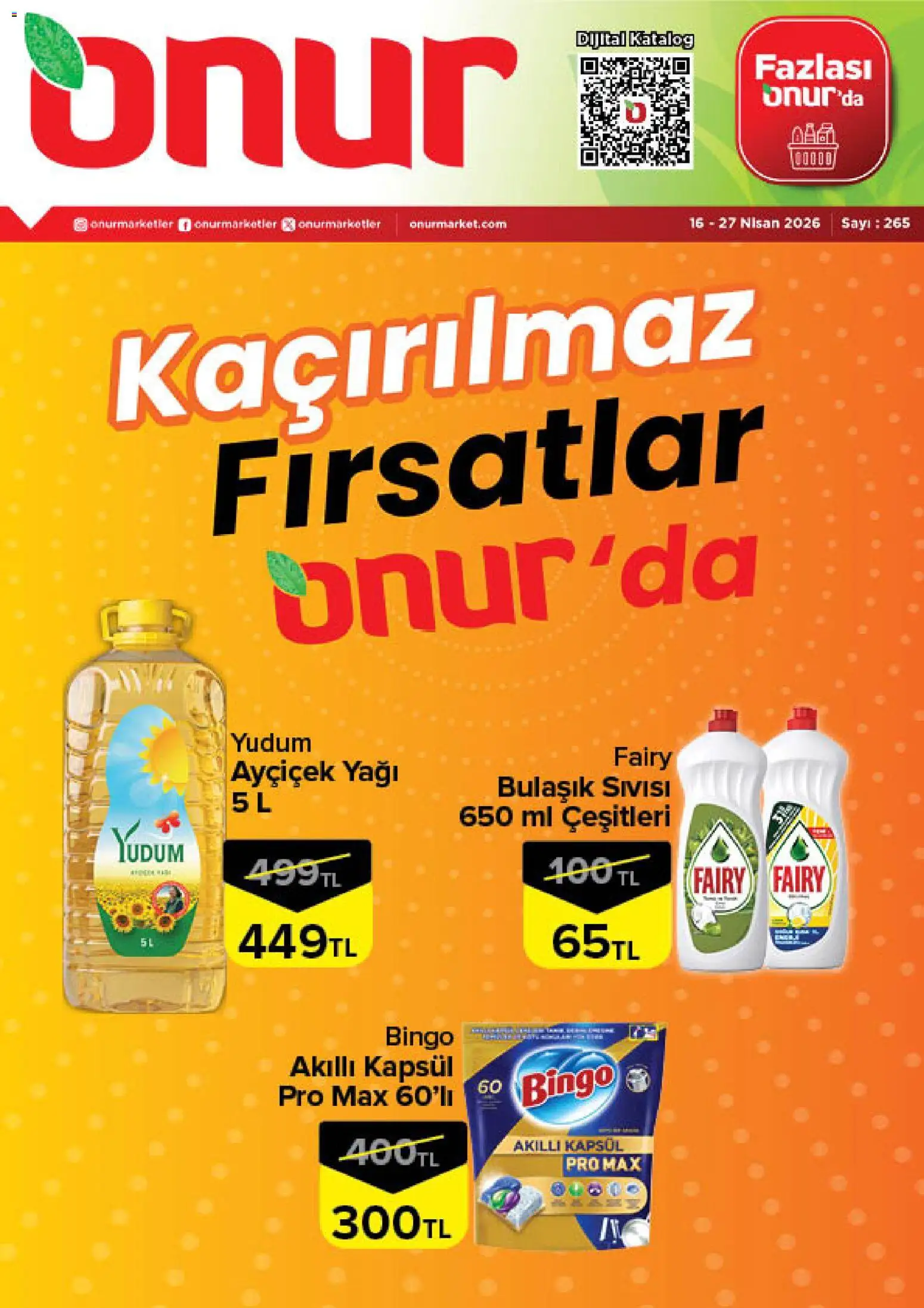 Onur Market Katalog - 16.04.2026 tarihinden itibaren geçerlidir | Sayfa: 1