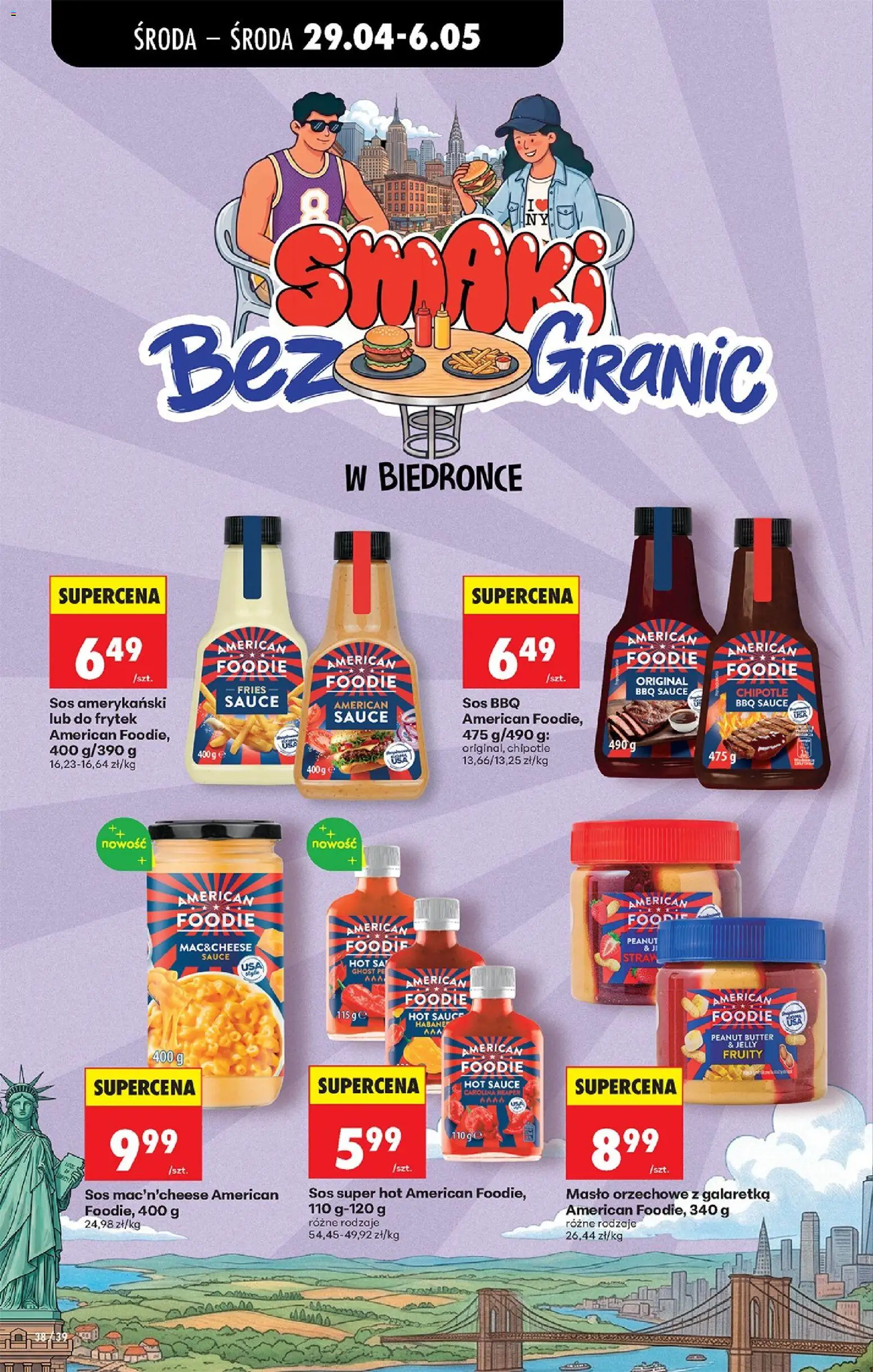 Biedronka gazetka od środy od 29.04.2026 | Strona: 61 | Produkty: Masło orzechowe, Galaretka, Masło, Sos