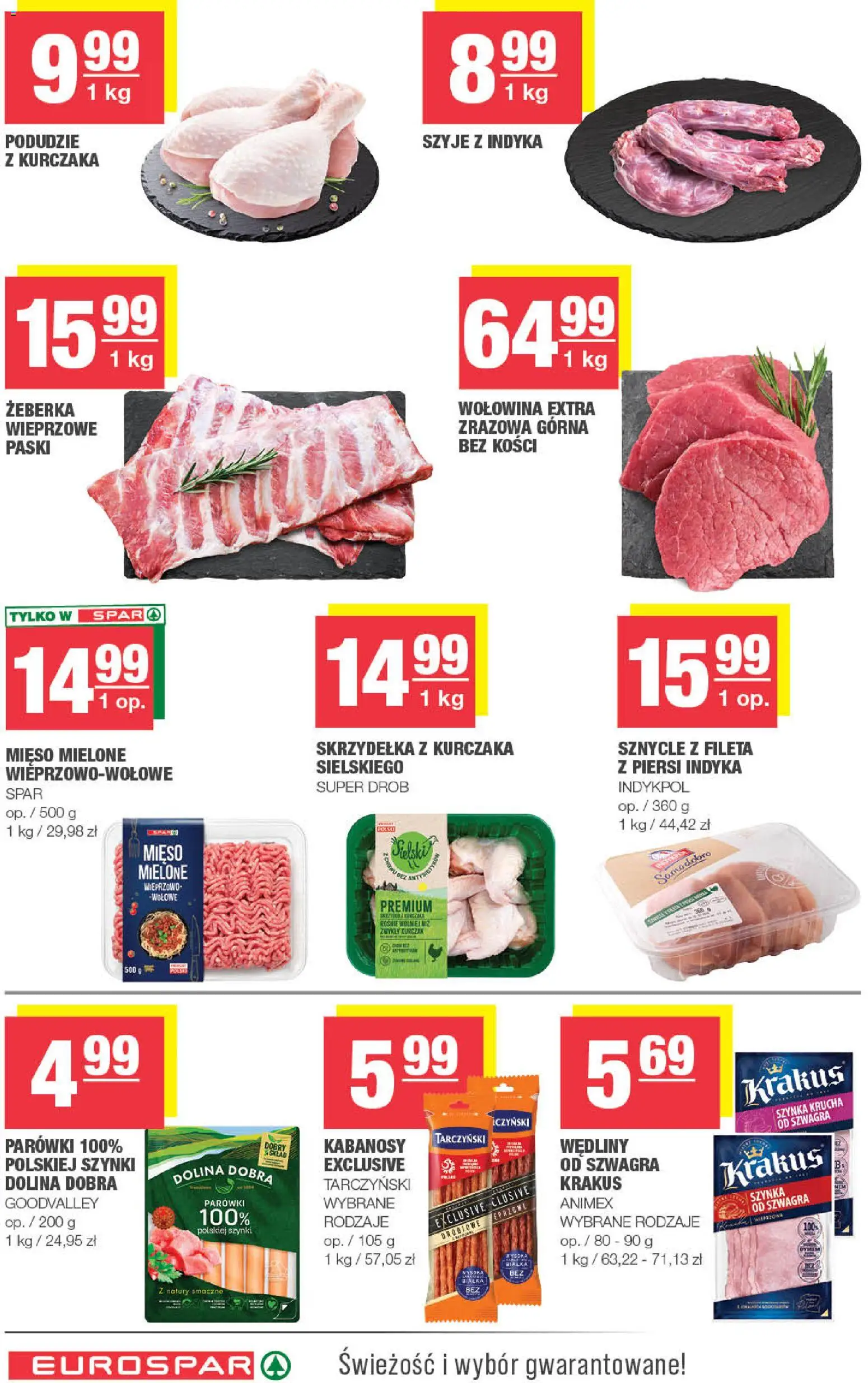 Spar gazetka - Eurospar od 22.04.2026 | Strona: 6 | Produkty: Kurczak, Mięso mielone, Parówki, Wędliny
