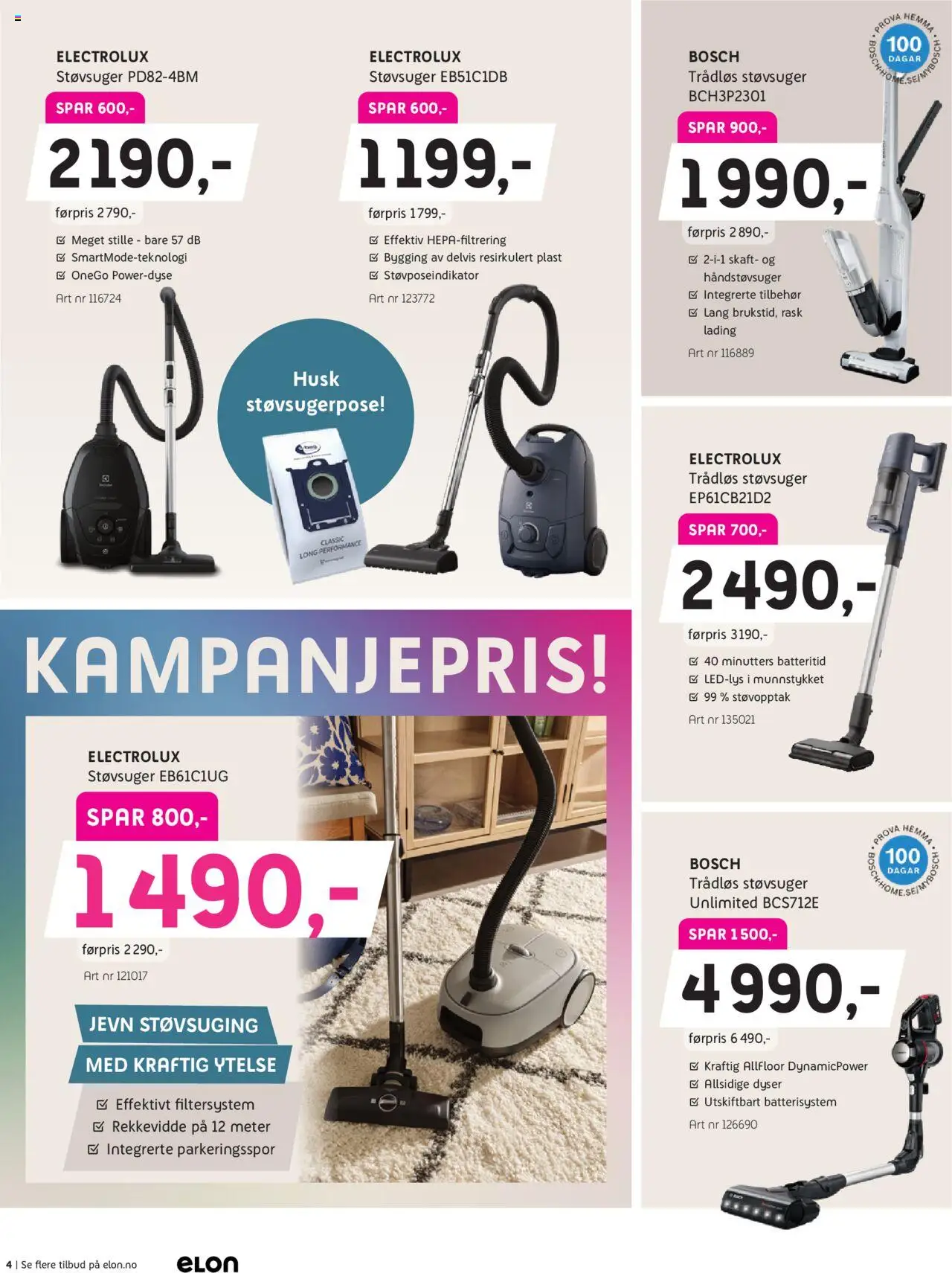  | Side: 4 | Produkter: Håndstøvsuger, Støvsuger
