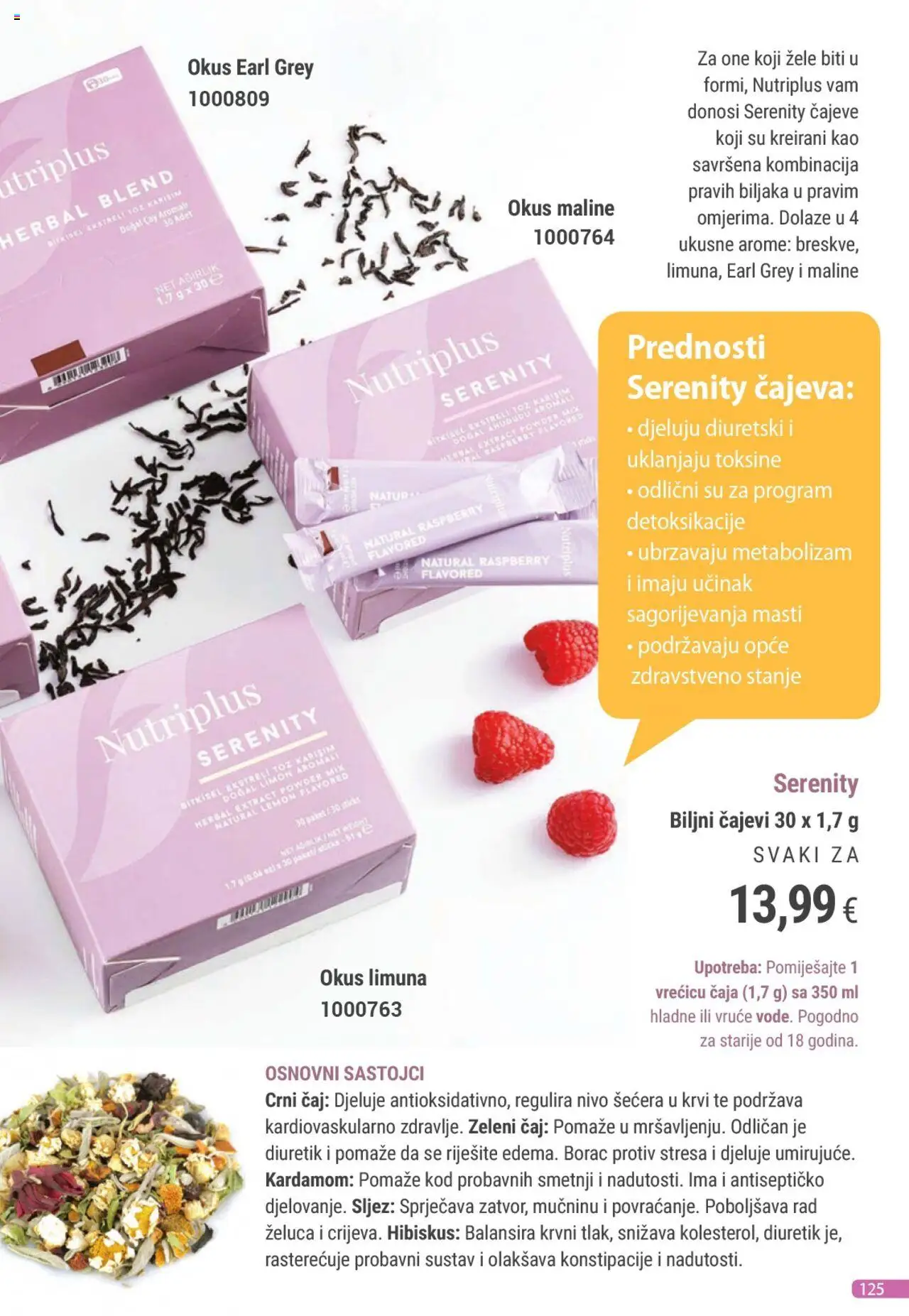 Farmasi katalog | vrijedi od 01.08.2025 | Stranica: 125 | Proizvodi: Čaj, Maline