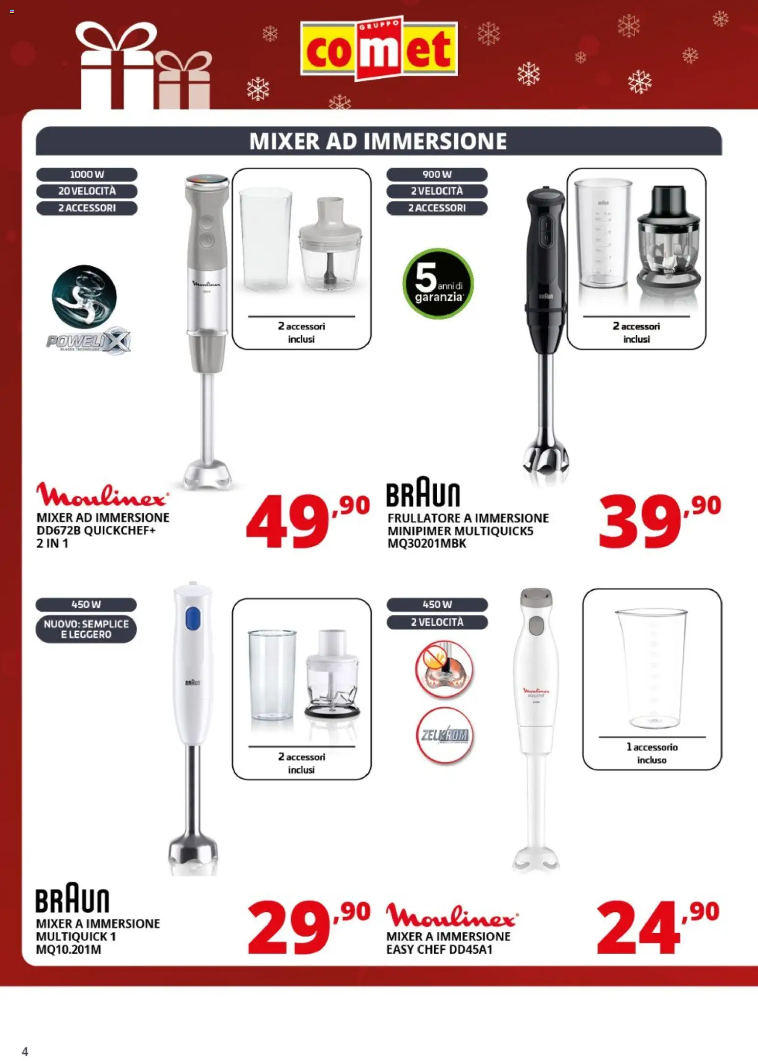 Volantino Comet del 01.12.2025 | Pagina: 4 | Prodotti: Frullatore, Mixer