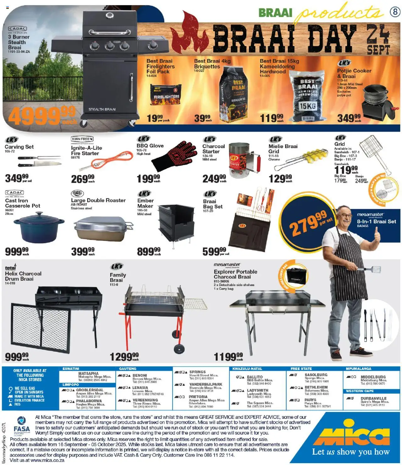 New MICA catalogue – valid from 16.09.2025 | Page: 8 | Products: Glove, Bag, Iron, Cooker