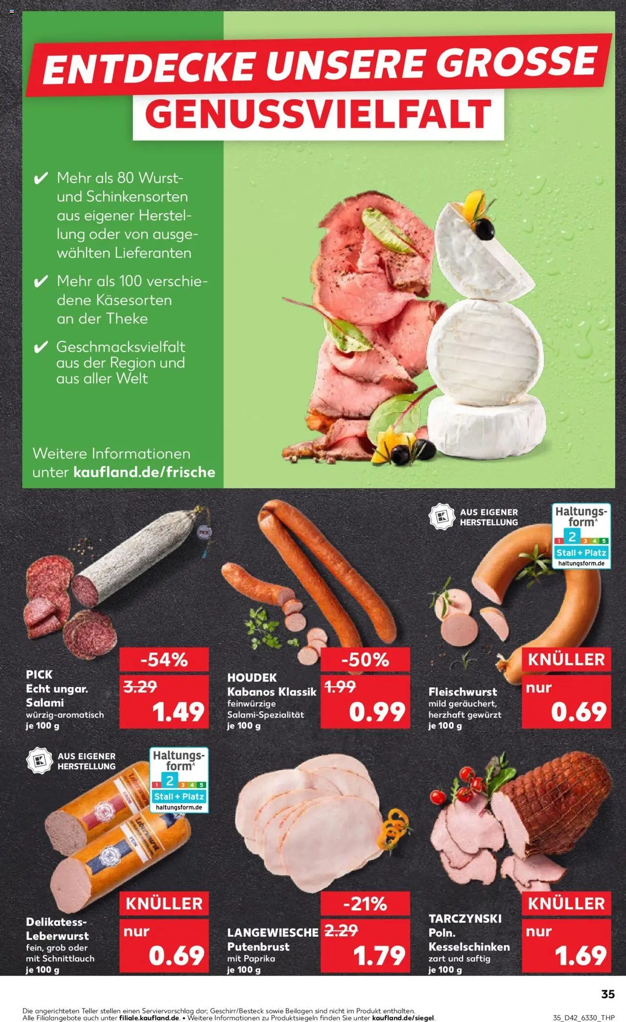 Kaufland prospekt Kiel	 – gültig ab 19.10.2025 | Seite: 35 | Produkte: Theke, Paprika, Wurst, Salami