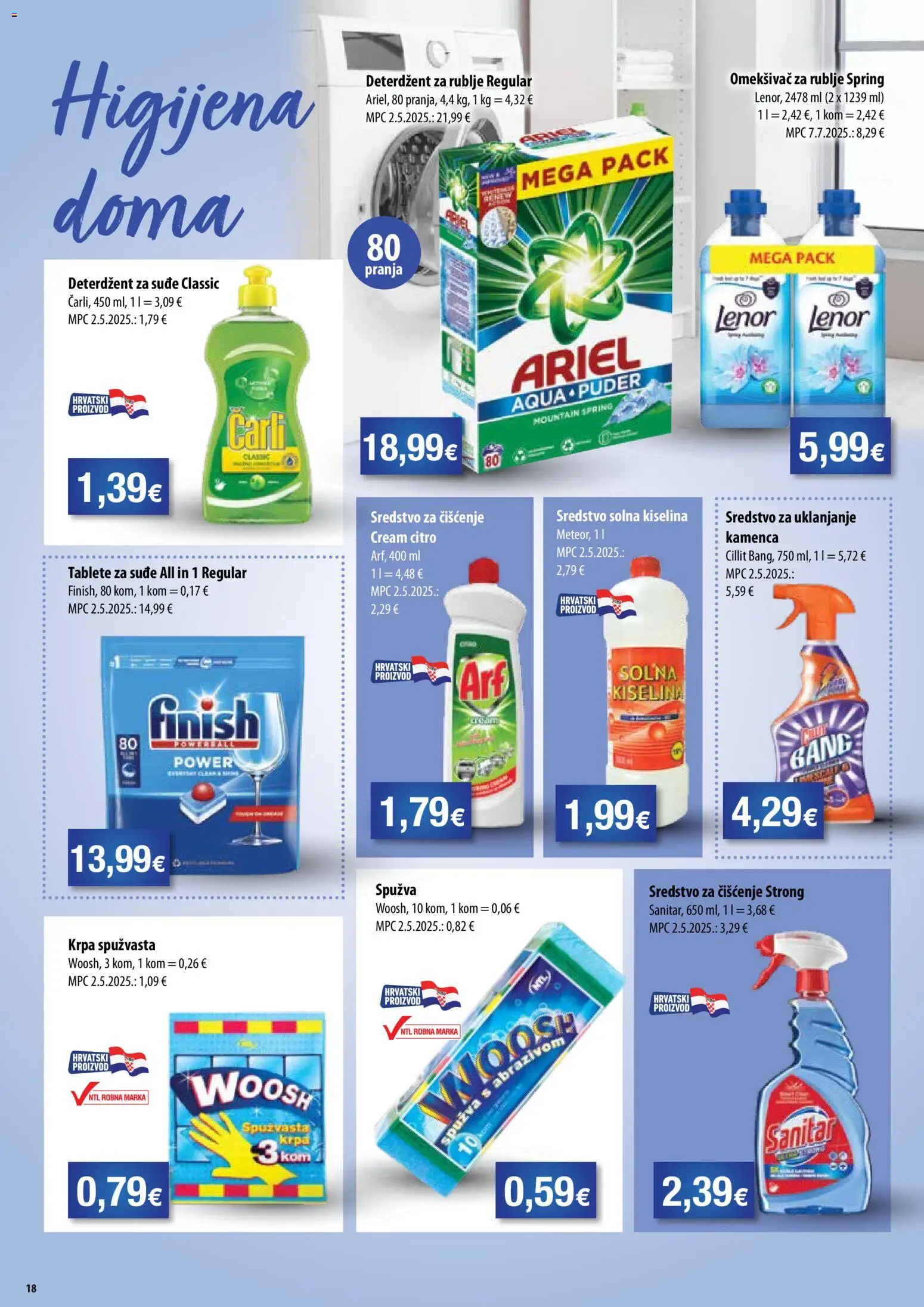 Bakmaz katalog | vrijedi od 10.12.2025 | Stranica: 18 | Proizvodi: Omekšivač, Finish, Ariel, Lenor