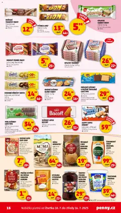 Penny Market leták - Čtvrtečník od 10.07.2025 | Strana: 15 | Produkty: Třtinový cukr, Ovesná kaše, Sirup, Čekankový sirup