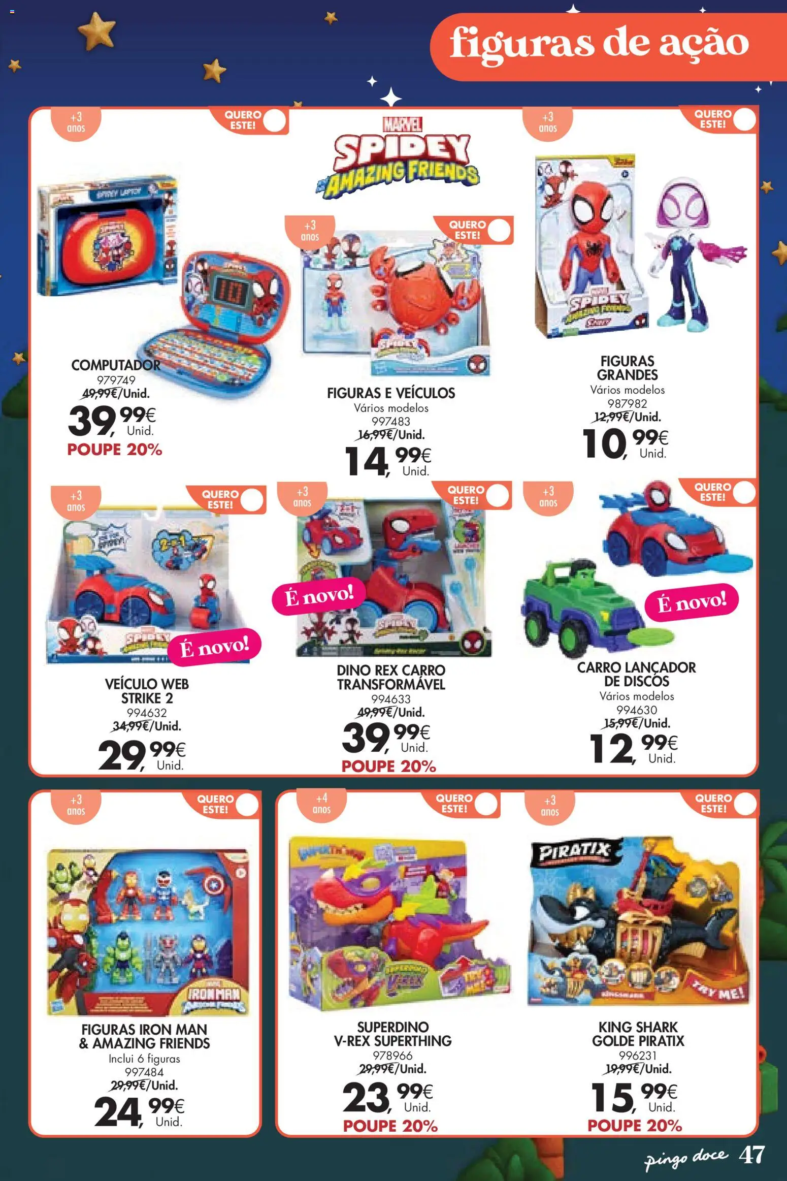 Pingo Doce  Brinquedos Natal Lojas Hipers │ válido de 18.11.2025 | Página: 47 | Produtos: Computador