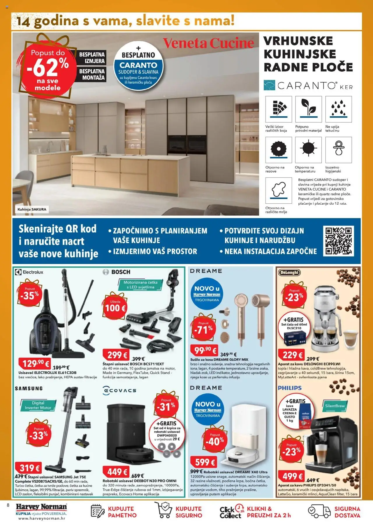 Harvey Norman katalog | vrijedi od 02.10.2025 | Stranica: 8 | Proizvodi: Usisavač, Sušilo za kosu, Četka, Kava