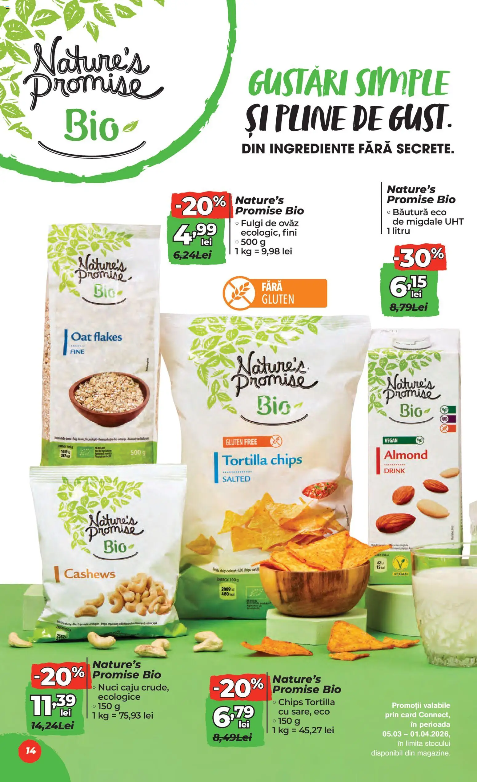 Noul catalog Mega Image – valabil de la 05.03.2026 | Pagină: 14 | Produse: Şerit ödül, Migdale, Nuci, Fulgi