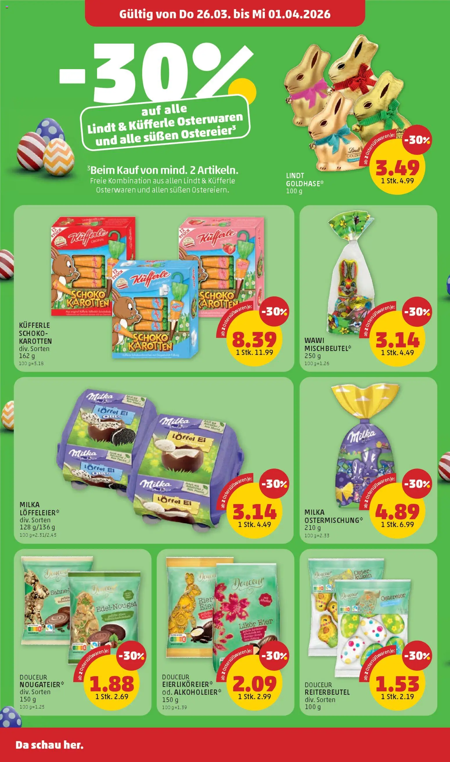 Penny Markt - Alles für die Osterjause  gültig ab 26.03.2026 | Seite: 1 | Produkte: Sahne, Eier, Schokolade