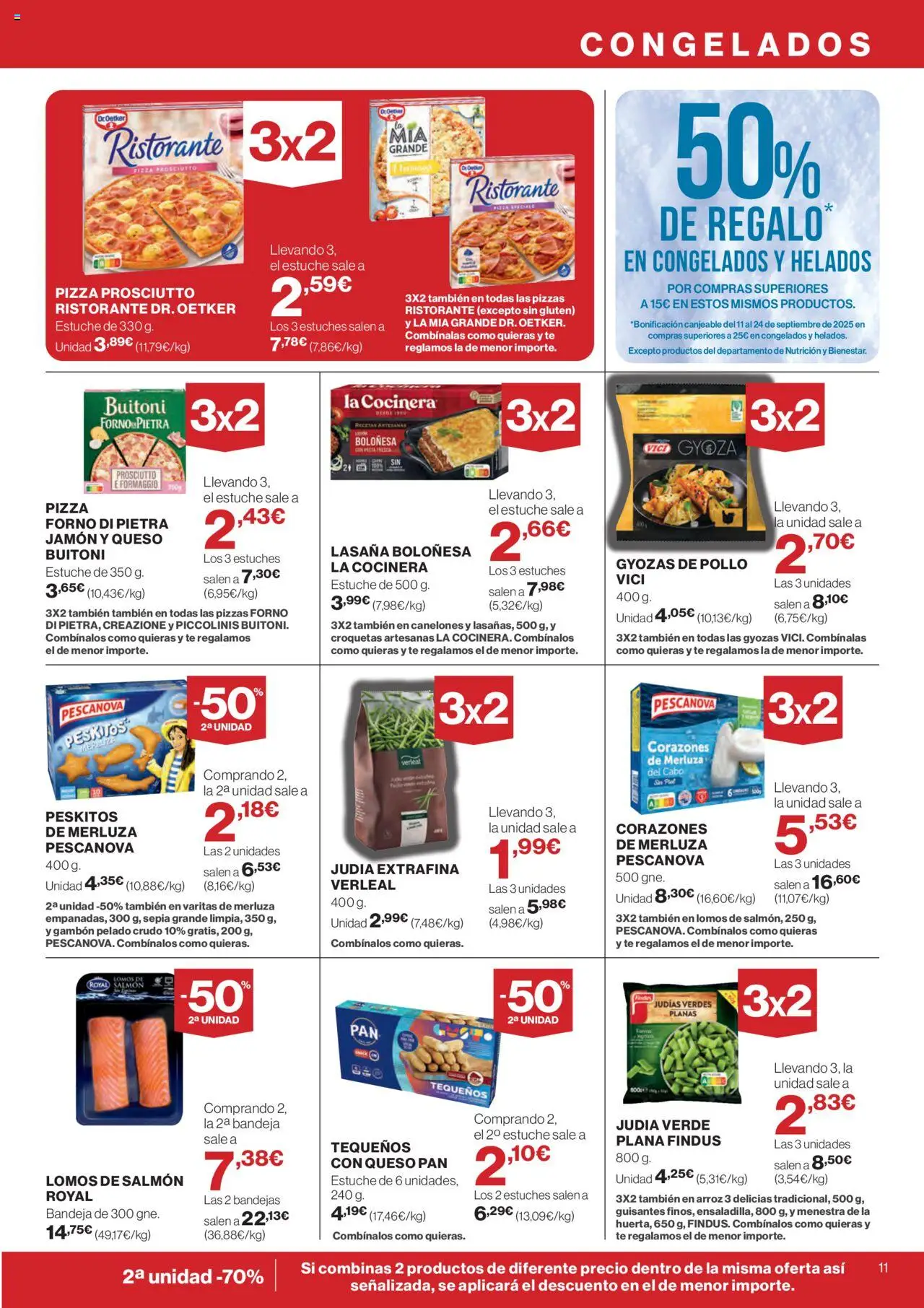 Supercor folleto │ válido desde el 28.08.2025 | Página: 11 | Productos: Pan, Jamón, Pasta, Bandeja