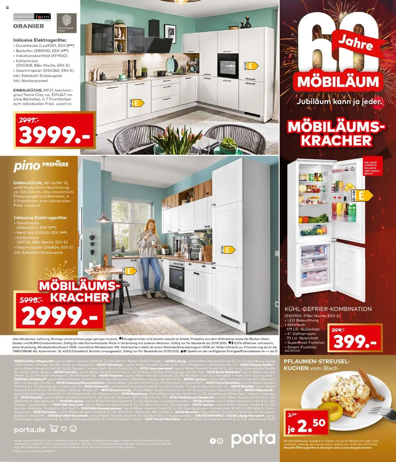 Porta! Küchentester gesucht - Aachen – gültig ab 14.09.2025 | Seite: 4 | Produkte: Bad, Backofen, Kühlgefrierkombination, Kuchen