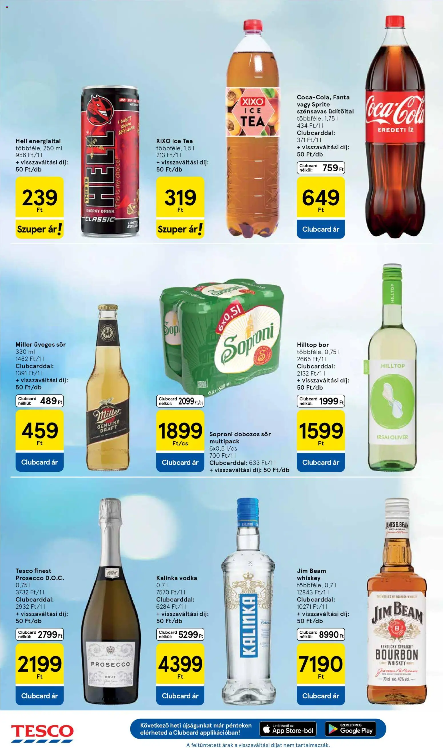 Tesco akciós ujság - amely érvényes a következő dátumtól: 19.02.2026 | Oldal: 6 | Termékek: Ice tea, Dobozos sör, Bor, Vodka