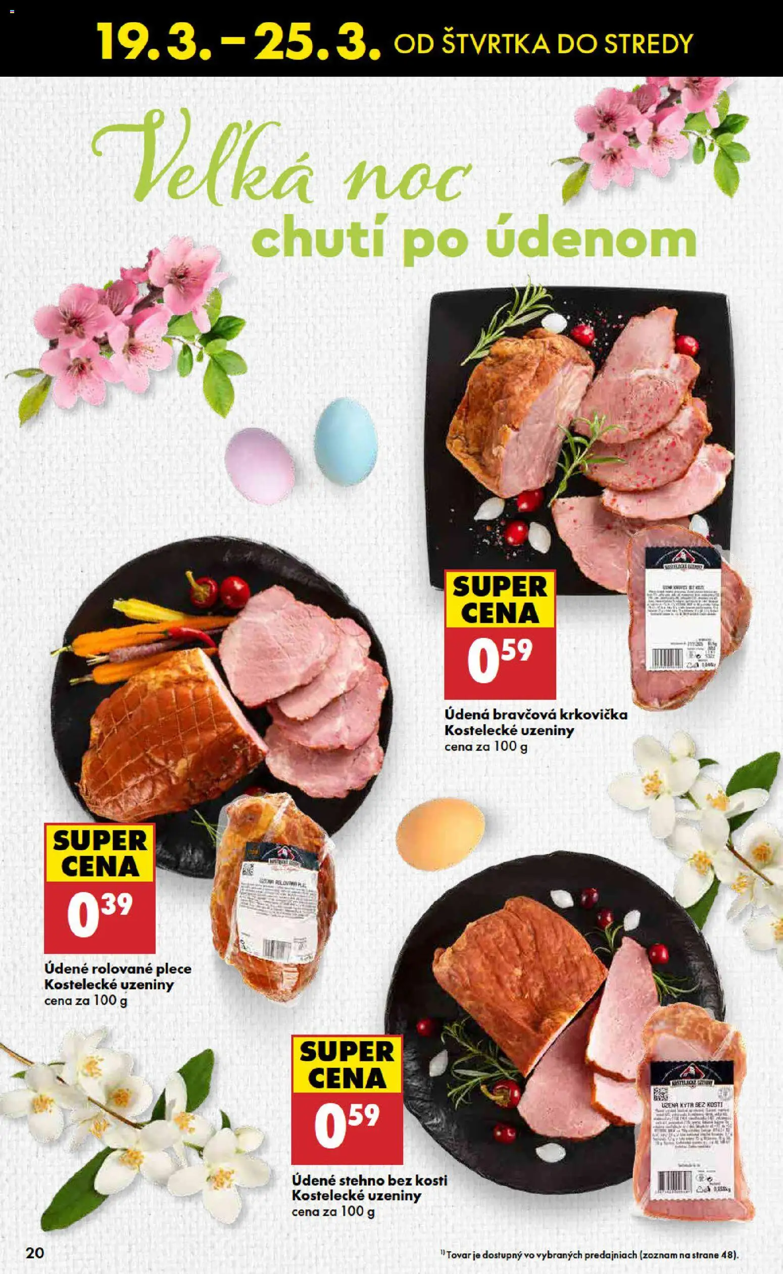 Nové Biedronka akcie – leták je platný od 19.03.2026 | Strana: 20 | Produkty: Bravčová krkovička, Krkovička