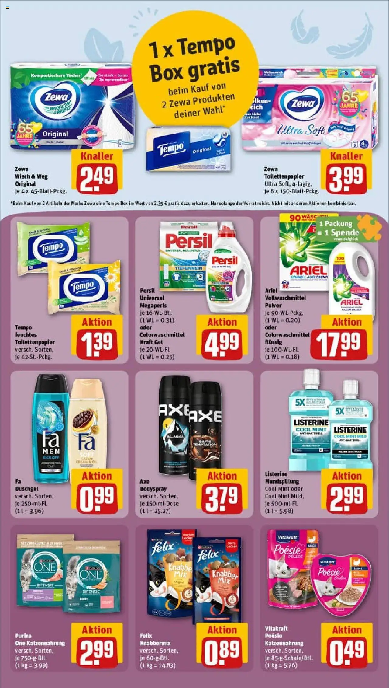 Rewe prospekt Mettmann	 – gültig ab 13.10.2025 | Seite: 22 | Produkte: Zewa, Shower Gel, Listerine, Toilettenpapier