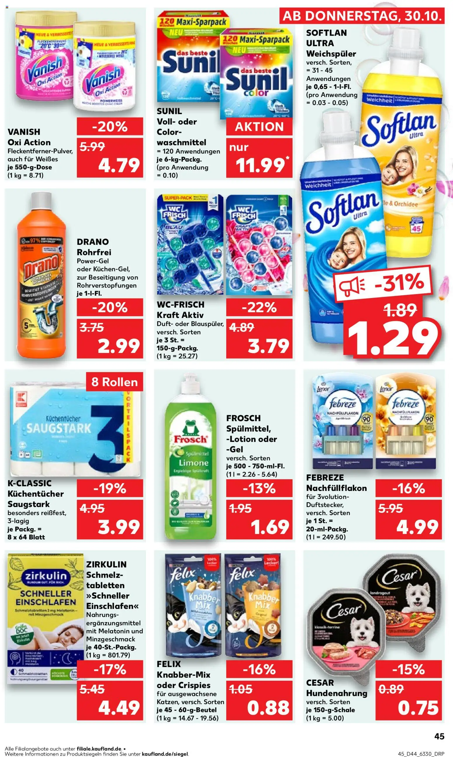 Kaufland prospekt Hamburg	 – gültig ab 30.10.2025 | Seite: 45 | Produkte: Orchidee, Duft, Weichspüler, Waschmittel