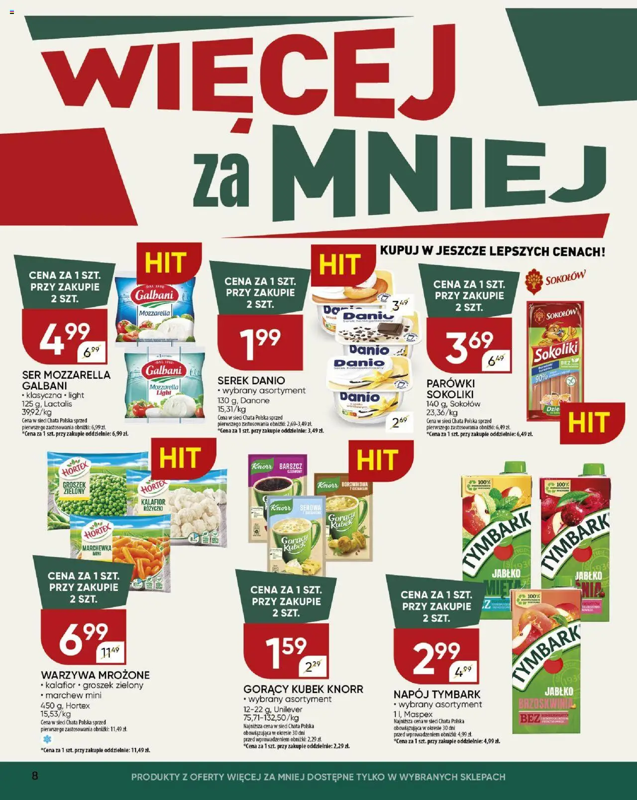 Chata Polska Gazetka od 09.10.2025 | Strona: 8 | Produkty: Barszcz, Groszek, Serek, Ser