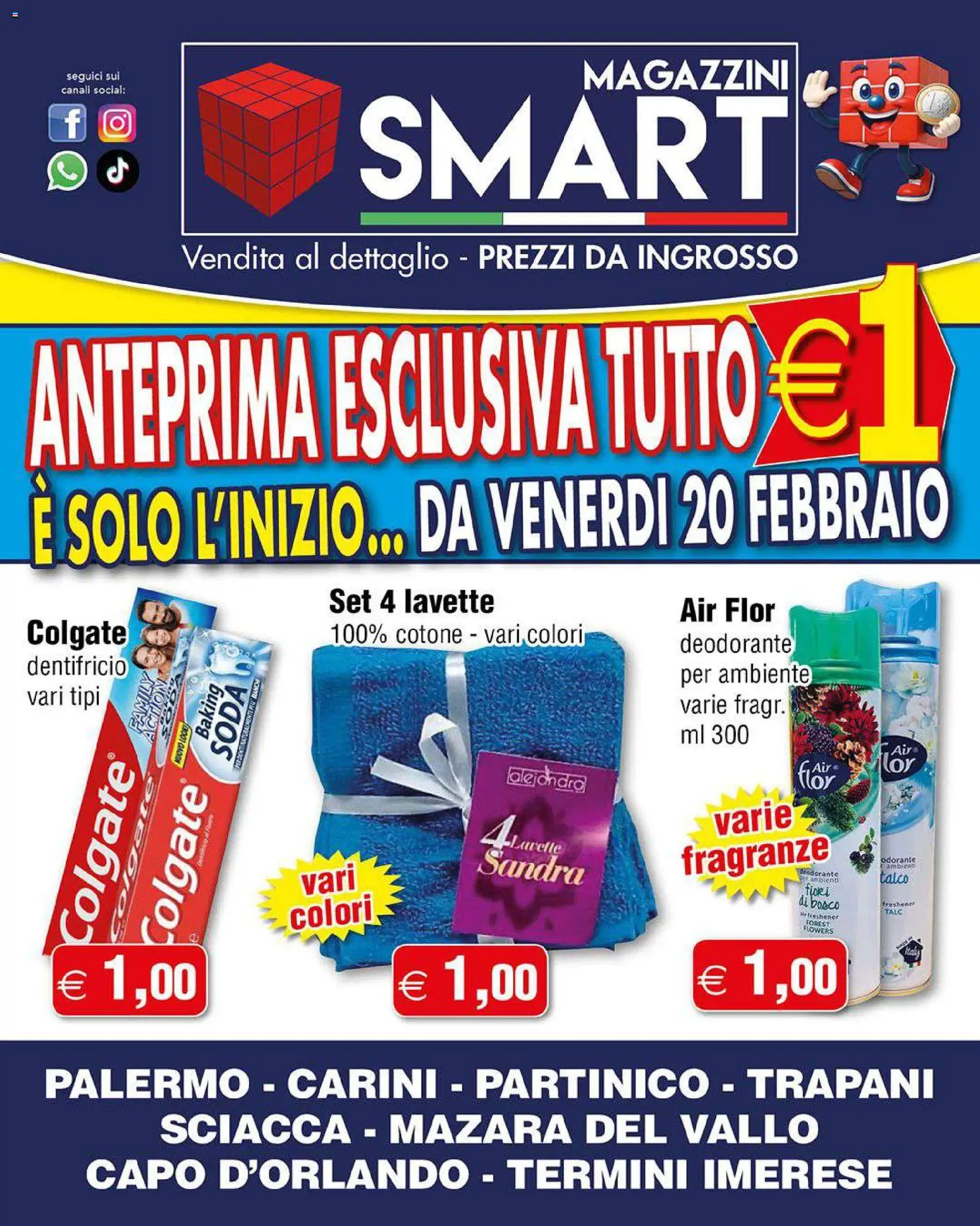 Volantino Magazzini Smart del 20.02.2026 | Pagina: 6 | Prodotti: Deodorante, Dentifricio, Talco