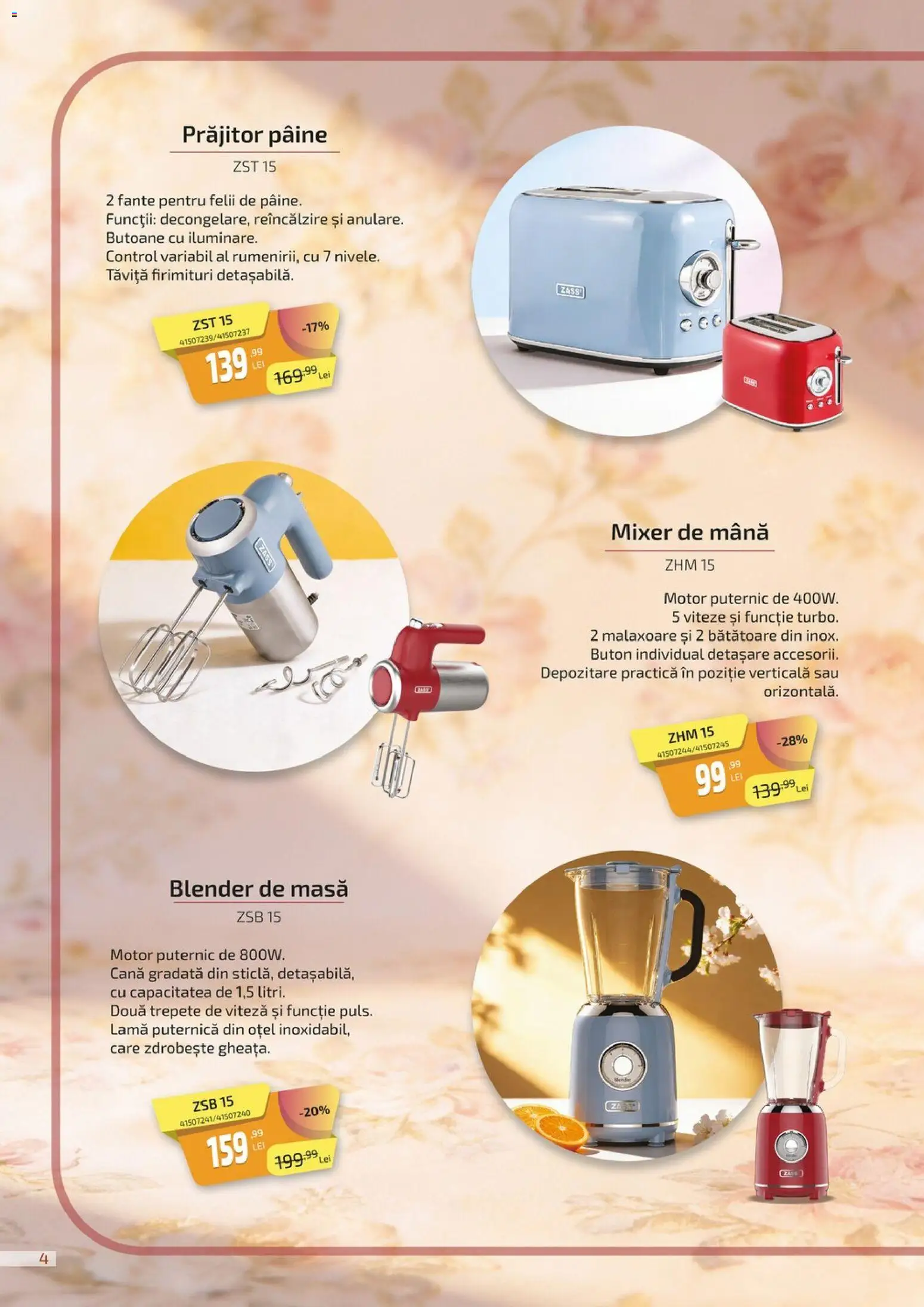 Noul catalog Carrefour – valabil de la 27.02.2026 | Pagină: 4 | Produse: Blender, Mixer, Masă, Pâine