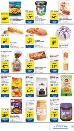 Náhled letáku Mini pizza šunková s kukuřicí, 75 g od 11.02.2026 | Strana: 15 | Produkty: Martini, Pomazánka, Bageta, Oplatky