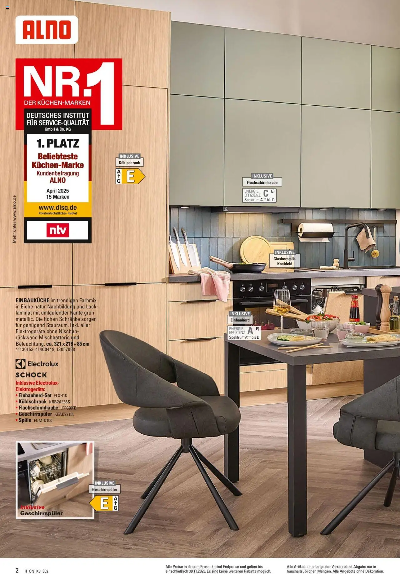 Höffner - Küchen Power – gültig ab 01.08.2025 | Seite: 2 | Produkte: Geschirrspüler, Einbauküche, Kühlschrank, Kochfeld