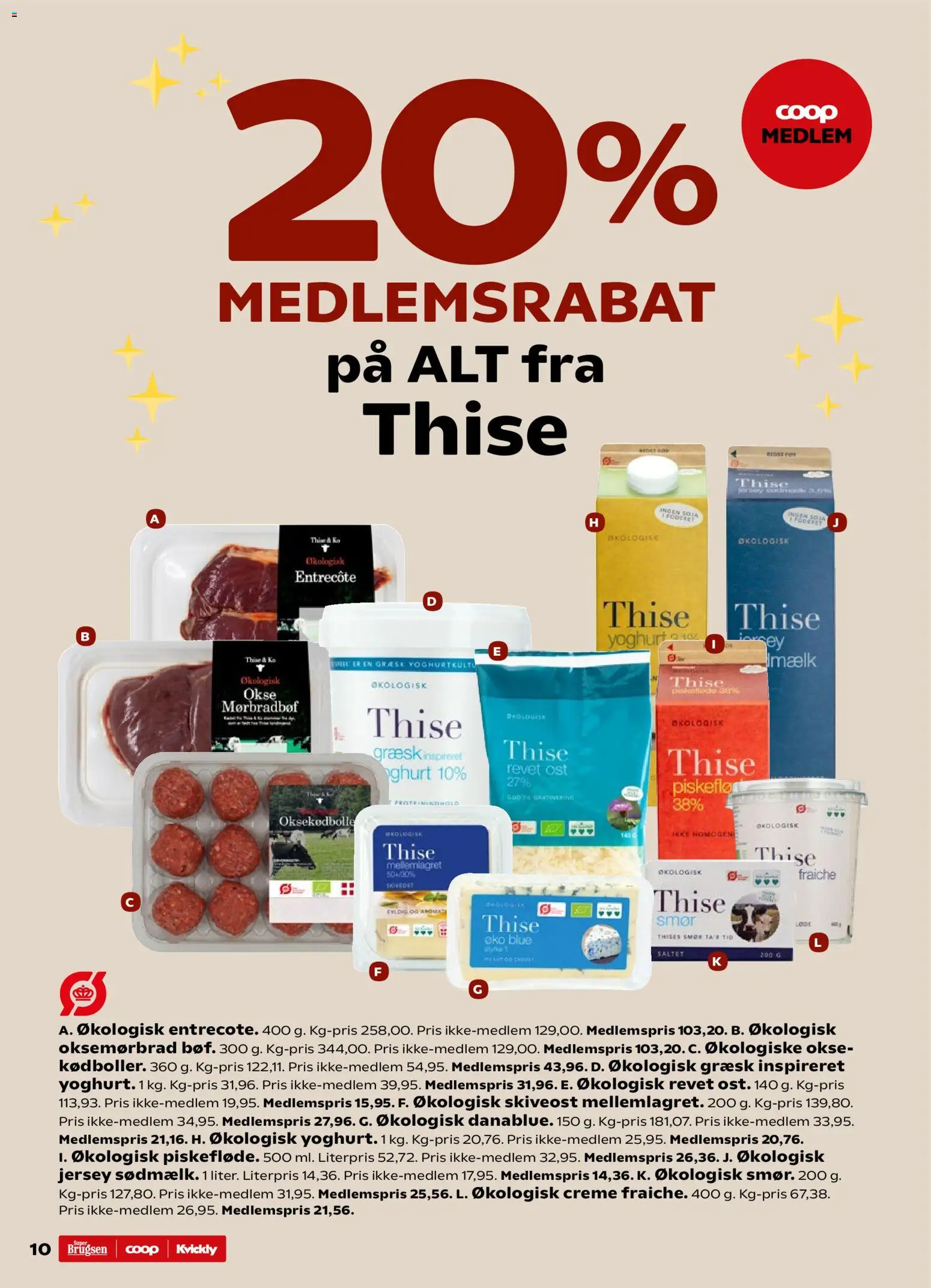 Super Brugsen tilbudsavis – gyldig fra 31.10.2025 | Side: 10 | Produkter: Yoghurt, Creme, Skiveost, Søm