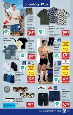 Aldi Gazetka od 14.07.2025 | Strona: 33 | Produkty: Koszula, Skarpety, Bokserki, Okulary
