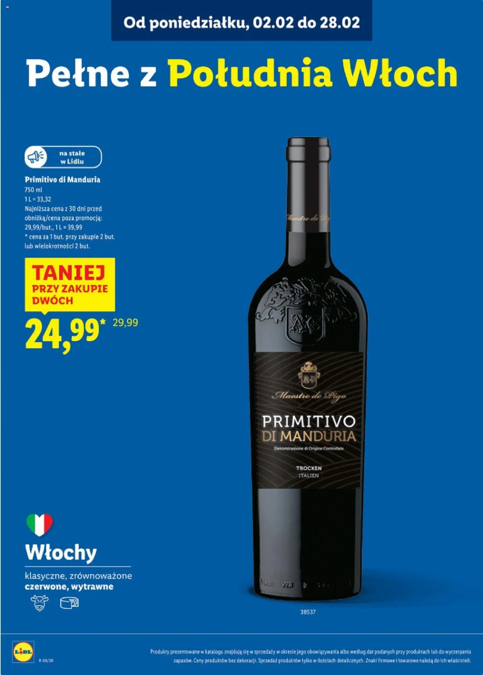 Lidl Polsko katalog - Karta win od 16.02.2026 | Strana: 5 | Produkty: Primitivo Di Manduria, Primitivo