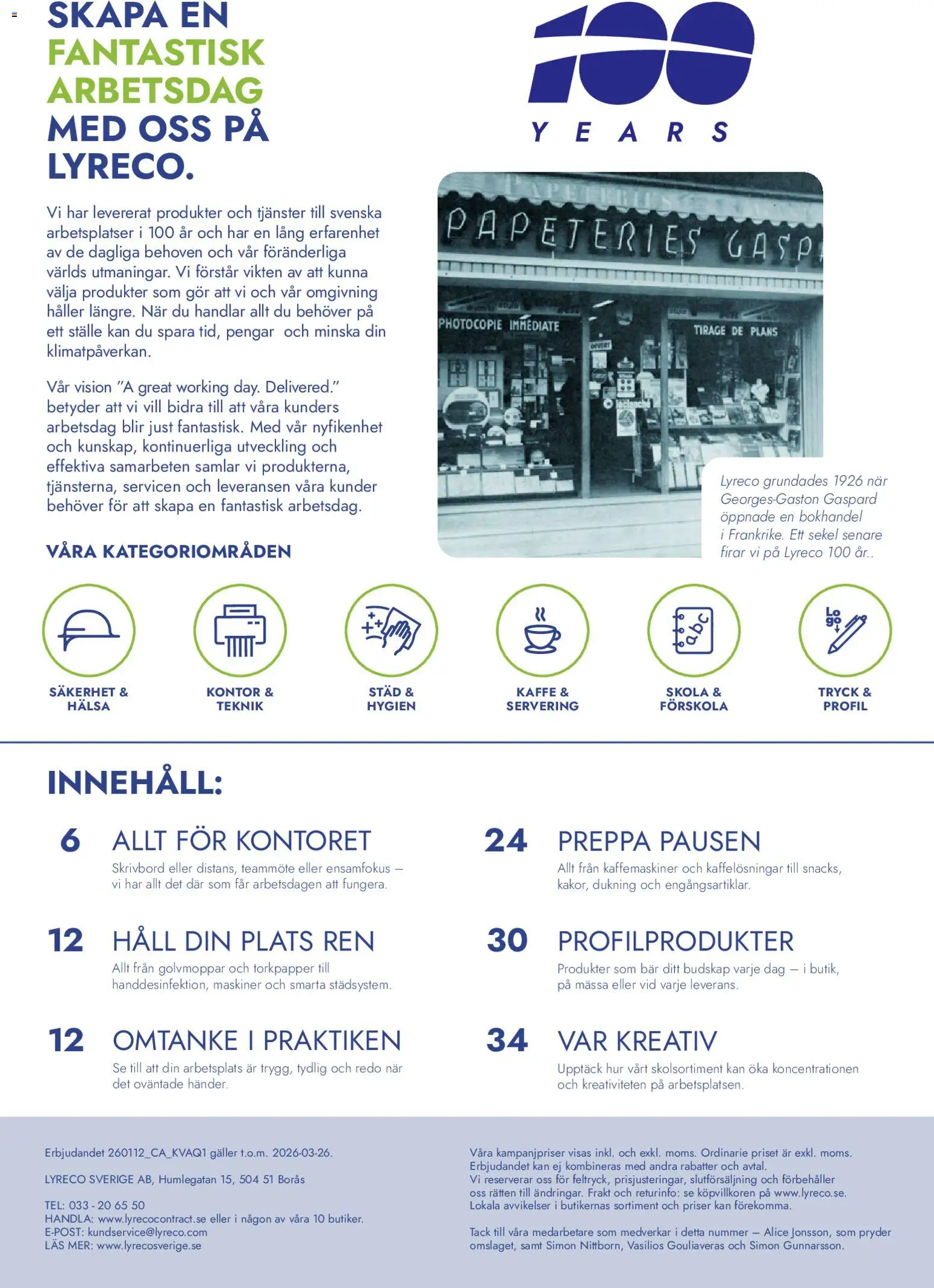 Lyreco reklamblad aktuell från 12.01.2026 | Sida: 2 | Produkter: Skrivbord, Galler, Kaffe, Häll