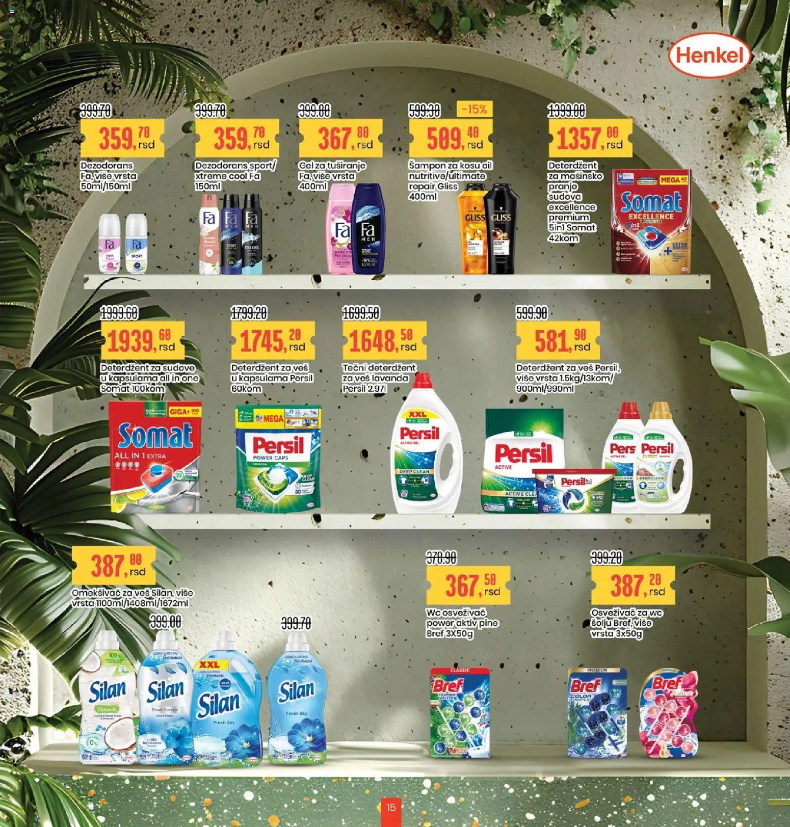 Aroma Market katalog - važi od 05.12.2025 | Strana: 15 | Proizvode: Bref, Wc, Silan, Šampon