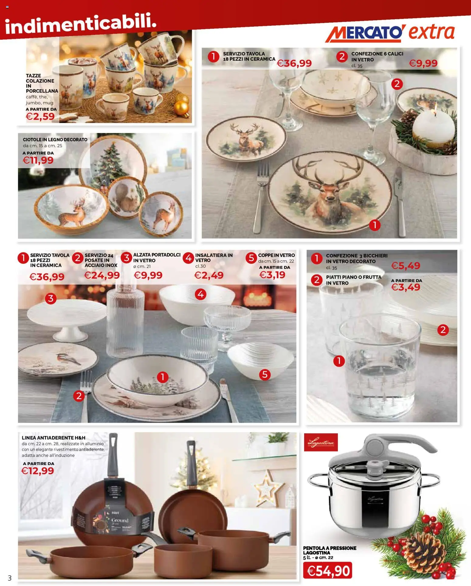 Volantino Mercatò del 24.11.2025 | Pagina: 3 | Prodotti: Posate, Frutta, Alluminio, Pentola a pressione