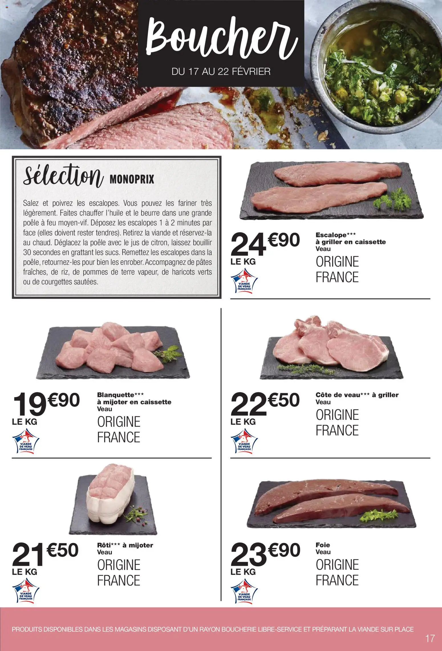 {H1} | Page: 17 | Produits: Beurre, Viande, Jus, Pâtes