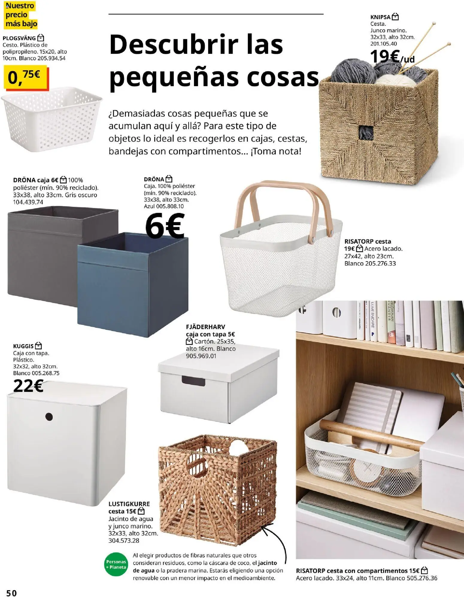 Catálogo IKEA Organización en el hogar │ válido desde el 15.01.2026 | Página: 50 | Productos: Caja, Cesta