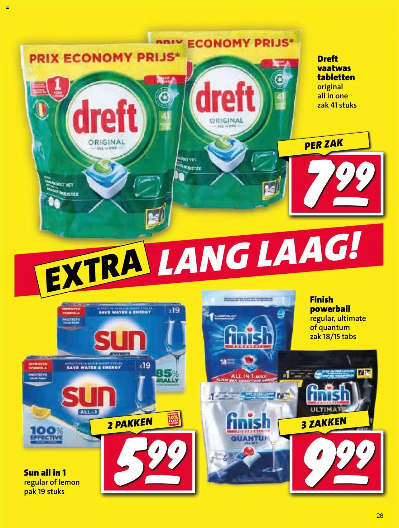 {H1} | Pagina: 28 | Producten: Vaatwas tabletten, Zak, Festék