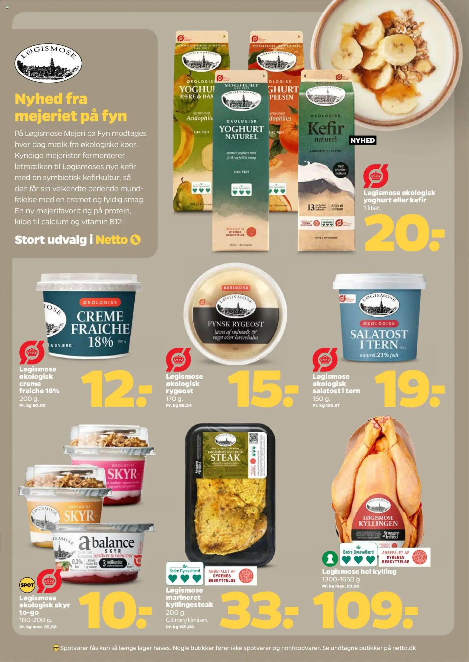 Netto tilbudsavis – gyldig fra 11.04.2026 | Side: 9 | Produkter: Mælk, Yoghurt, Creme fraiche, Salatost