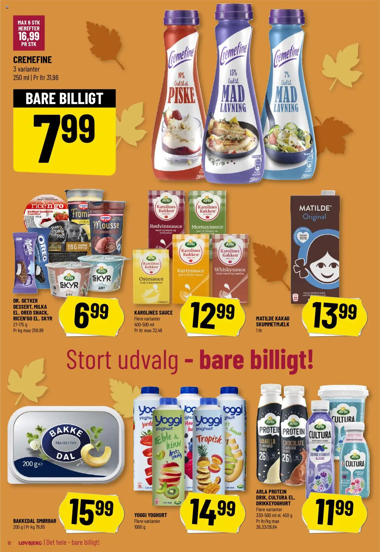 Løvbjerg tilbudsavis – gyldig fra 10.10.2025 | Side: 10 | Produkter: Rødvinssauce, Peber, Drikkeyoghurt, Paprika