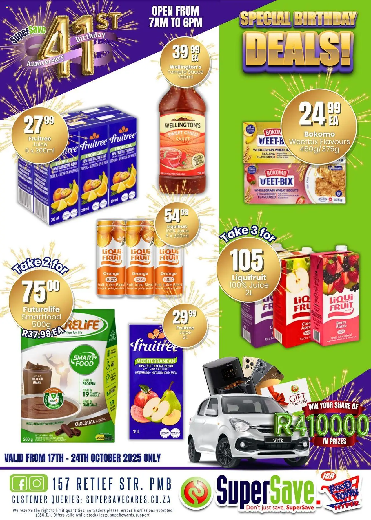 New Super Save catalogue – valid from 17.10.2025 | Page: 7 | Products: Milk, Chocolate, Water, Chilli