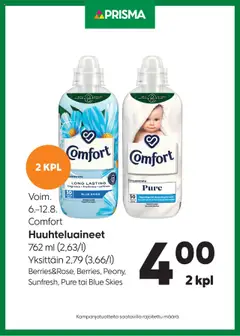 Katso Prisma tarjoukset Comfort voimassa alkaen 06.08.2025