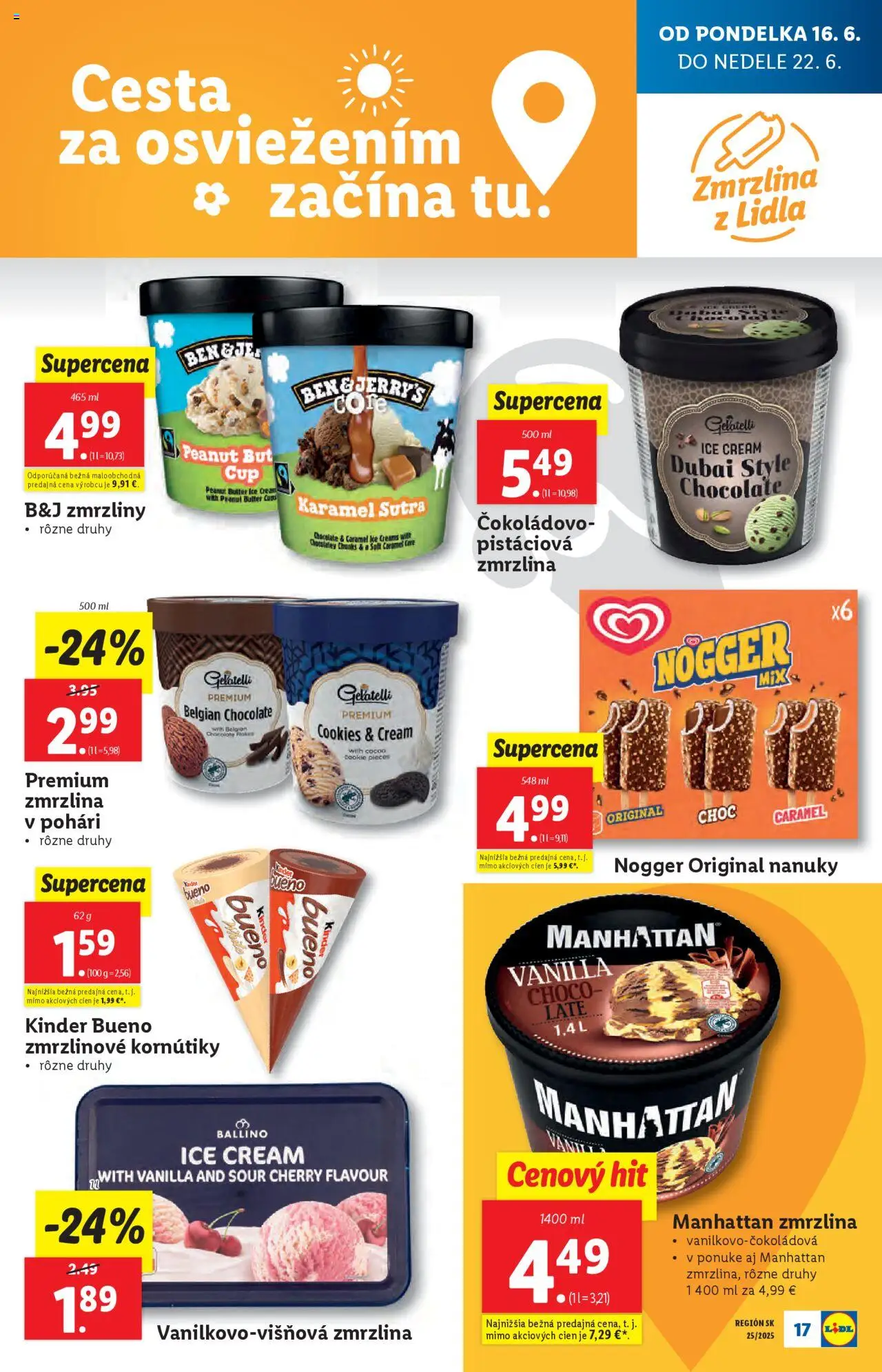 Lidl leták │ platný od 16.06.2025 | Strana: 21 | Produkty: Kinder, Kinder Bueno, Zmrzlina, Nanuky